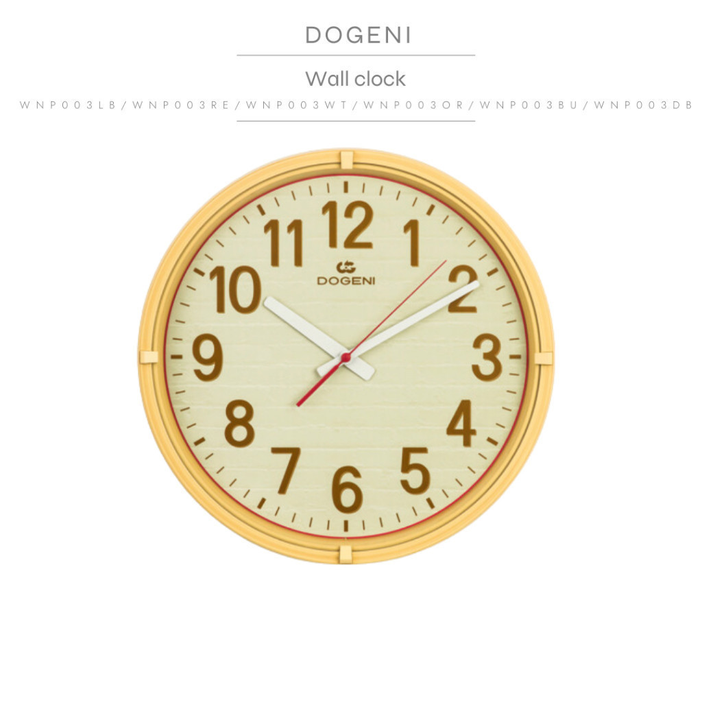 DOGENI นาฬิกาแขวน Wall Clock (WNP003LB/WNP003WT/WNP003OR/WNP003RE/WNP003DB/WNP003BU)