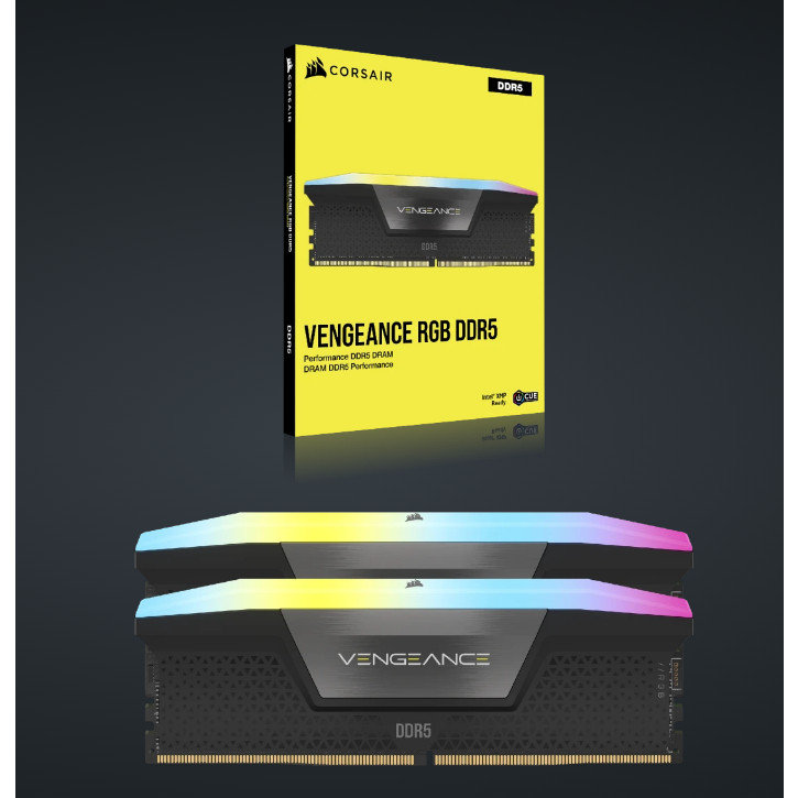 CORSAIR VENGEANCE RGB 32GB (2X16/5600) DDR5 BK CMH32GX5M2B5600C40K ME1-001158