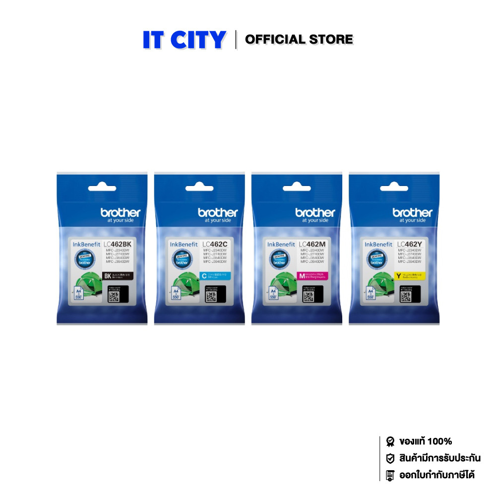 BROTHER หมึกอิงค์เจ็ทของแท้รุ่น LC-462BK / C / M / Y และ PACK 4 สี