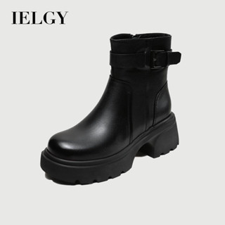 IELGY หนา-พื้นรองเท้า ผู้หญิงแฟชั่นใหม่รอบนิ้วเท้าเชลซีรองเท…