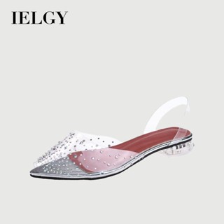 IELGY โปร่งใสรองเท้าแตะผู้หญิงแนวโน้มป่า พลอยเทียม เซ็กซี่ชี…