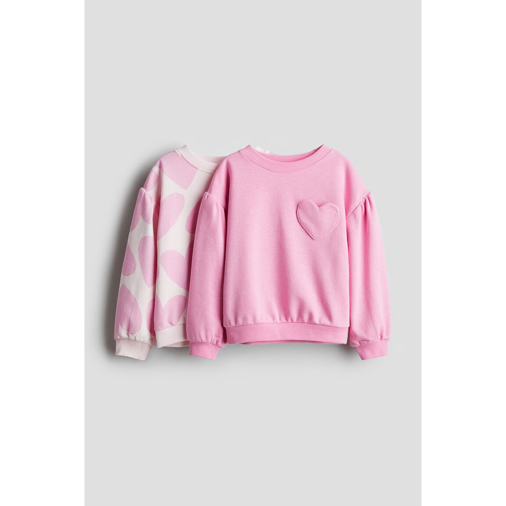 H&M(เอชแอนด์เอ็ม) เสื้อวอร์มแขนพองแพ็ค 2 ชิ้น เด็กผู้หญิง 1246616_2