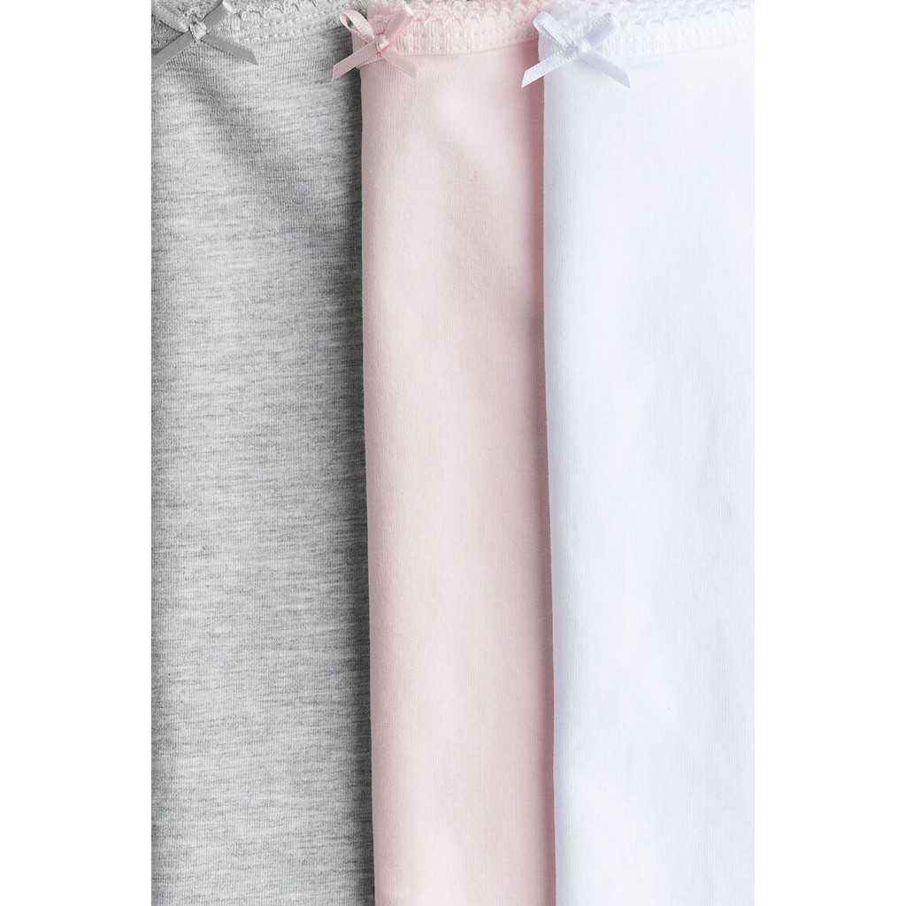 H&M(เอชแอนด์เอ็ม) เสื้อกล้ามผ้ายืดแพ็ก 3 ตัว Girls 3-pack jersey vest tops 0464695_12 - รูปที่ 3