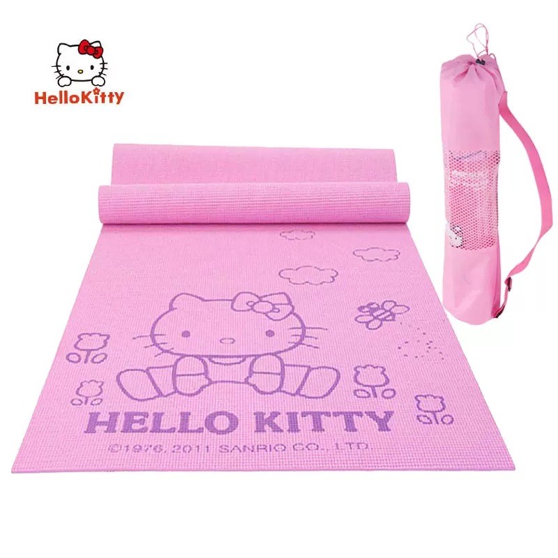เต้นรำเสื่อออกกำลังกายเด็ก HelloKitty เสื่อออกกำลังกายการ์ตูนน่ารักสำหรับผู้เริ่มต้น Hello Kitty6mm