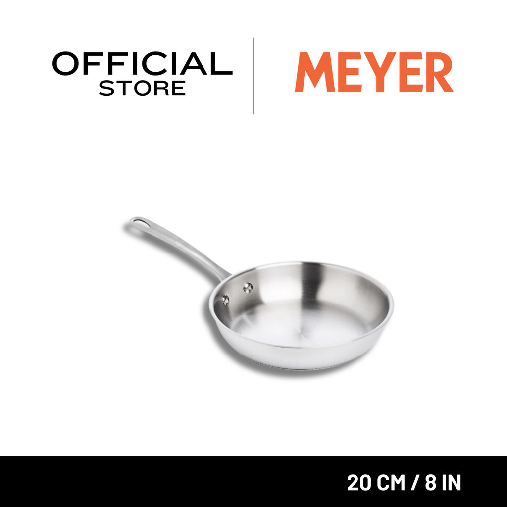 MEYER WHITE STEEL เครื่องครัวสเตนเลส สตีล กระทะทรงตื้น ขนาด 20 ซม./ 8 นิ้ว  (71505-T)