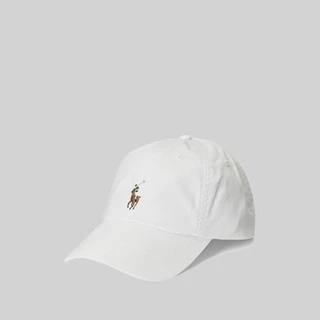 Polo Ralph Lauren หมวกผู้ชาย Stretch-Cotton Twill Ball Cap รุ่น MAPOHGS0J421329 สีขาว