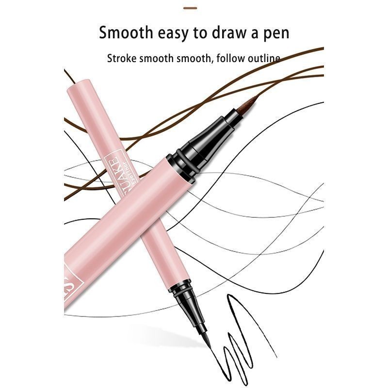 elegantedge กันน้ํายาวนานเหงื่ออายไลเนอร์ Non-stain Liquid Eyeliner แต่งหน้าปากกาหญิง