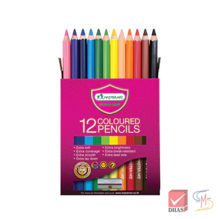 Master Art มาสเตอร์อาร์ต สีไม้ ดินสอสี แท่งสั้น 12 สี จำนวน 1 กล่อง