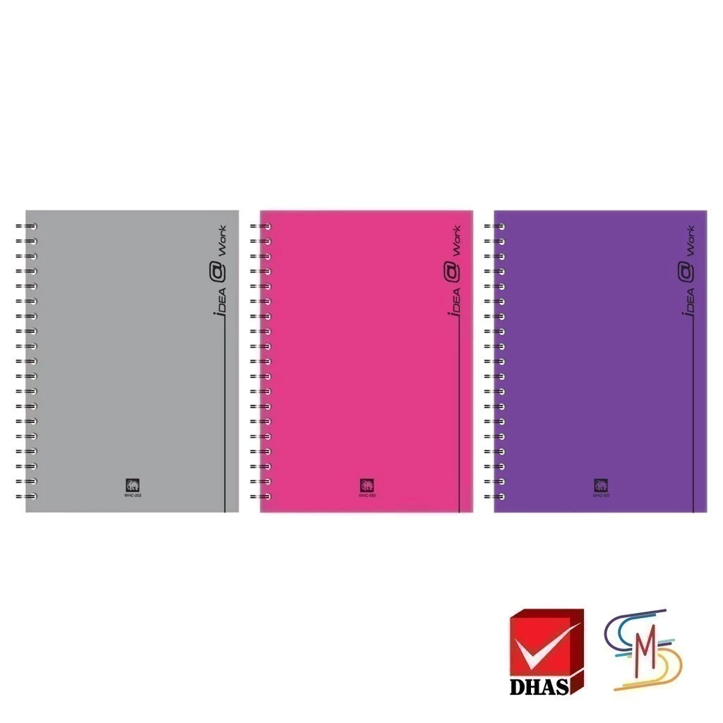 Elephant ตราช้าง สมุดโน๊ต สมุดริมลวด ปกแข็ง B5 WHC-202 70G 150S จำนวน 1 เล่ม (คละสี)