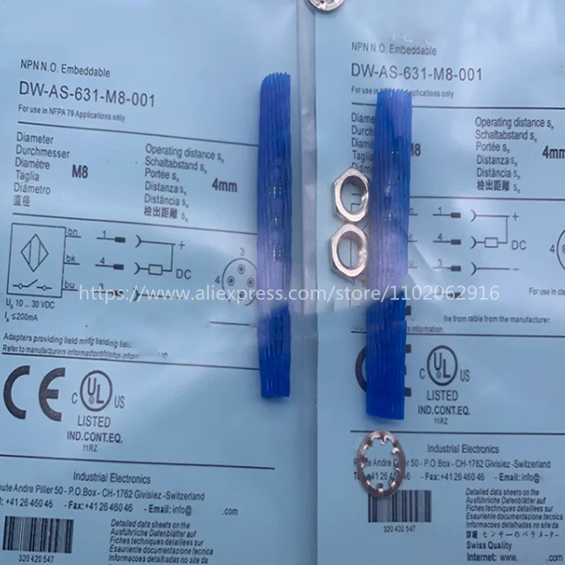 3 ชิ้น สวิตช์ความใกล้เคียง Contrinex คุณภาพสูงใหม่ DW-AS-631-M8-001 DW-AS-503-M8-001 DW-AS-623-M8-00