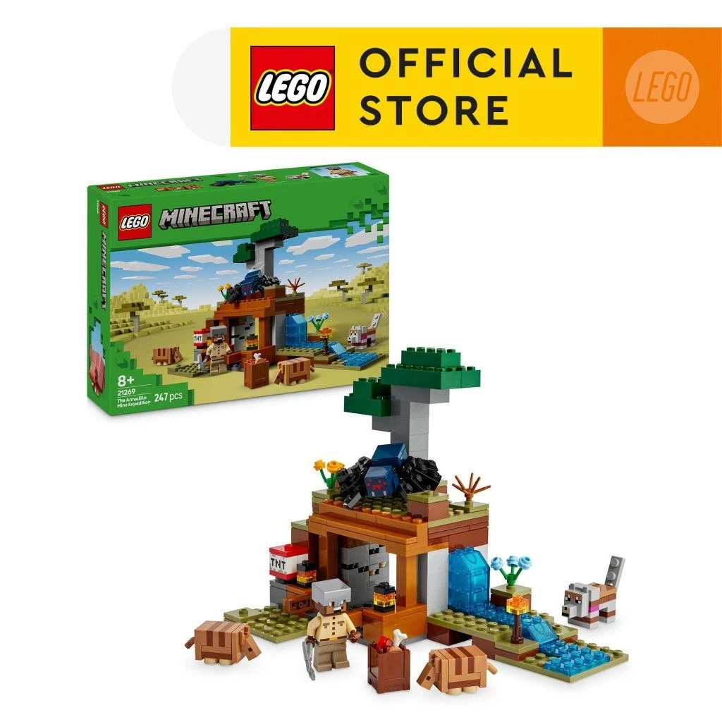 LEGO Minecraft 21269 The Armadillo Mine Expedition (247pcs.), Building Blocks, Kids Toy