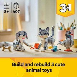LEGO Creator 31163 Playful Cat (407pcs.), Building Blocks, Kids Toy