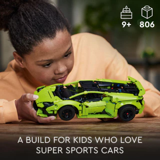 LEGO Technic 42161 Lamborghini Huracán Tecnica Building Toy Set (806pcs.), Building Blocks, Kids Toy