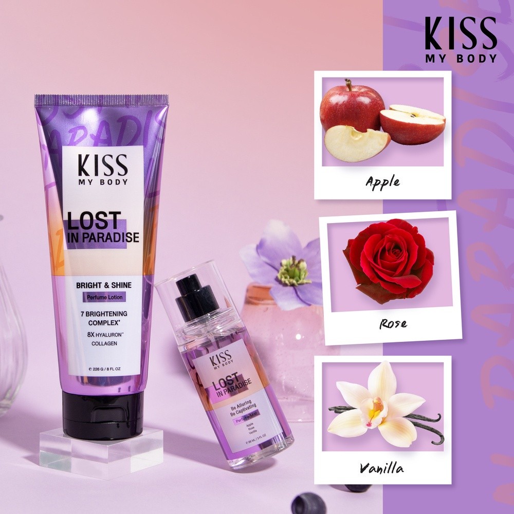 Kiss My Body โลชั่นน้ำหอม Bright & Shine 226g. หรือ สเปรย์น้ำหอม 88ml. (มีให้เลือก 6 กลิ่น) - รูปที่ 2