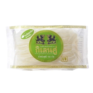 กิเลนคู่ ก๋วยเตี๋ยวอบแห้ง เส้นเล็ก ขนาด 150 กรัม แพ็ค 6 ชิ้น