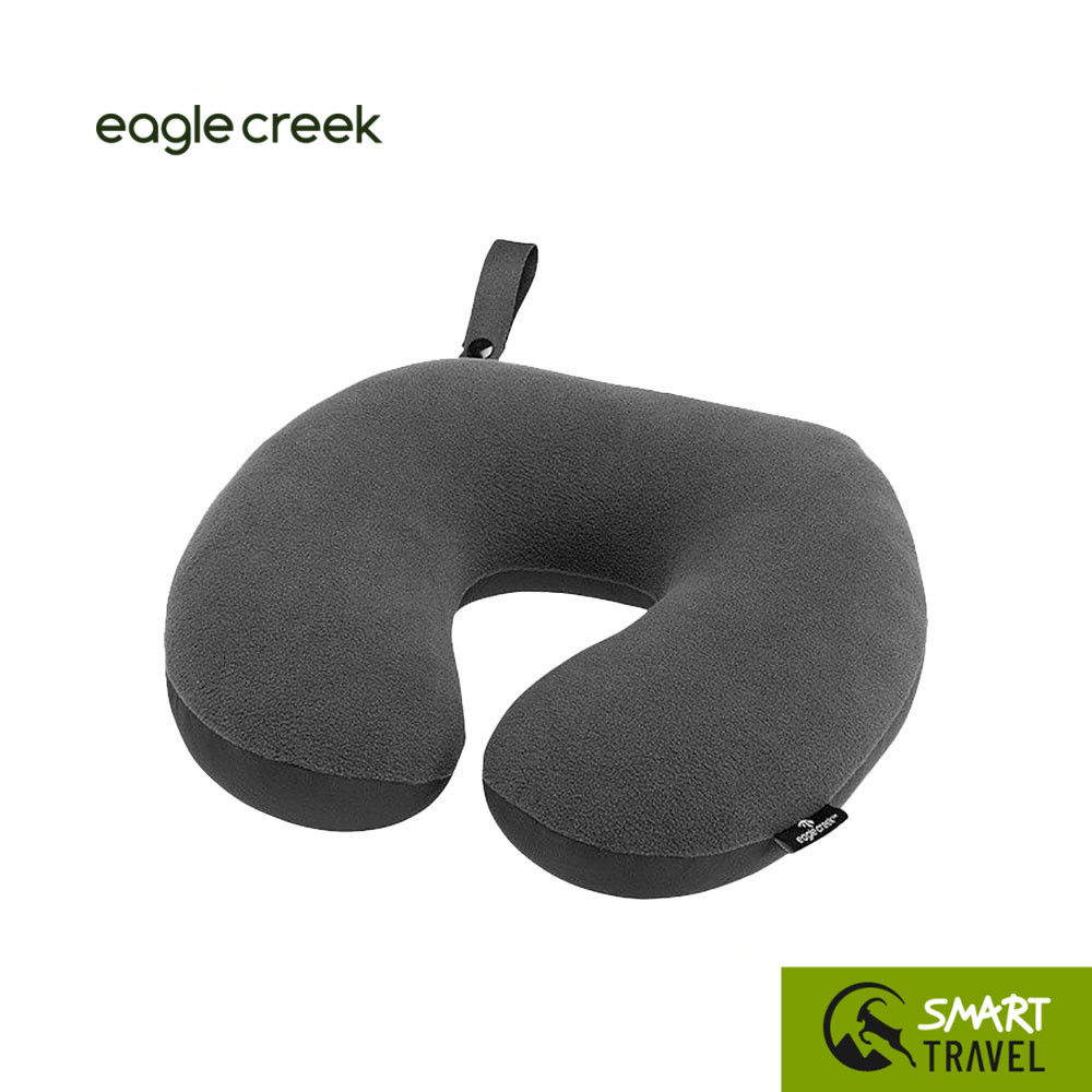 EAGLE CREEK 2-IN-1 TRAVEL PILLOW EBONY หมอนรองคอพกพาแบบเม็ดโฟมเล็ก อุปกรณ์เสริมสำหรับเดินทาง สี EBONY