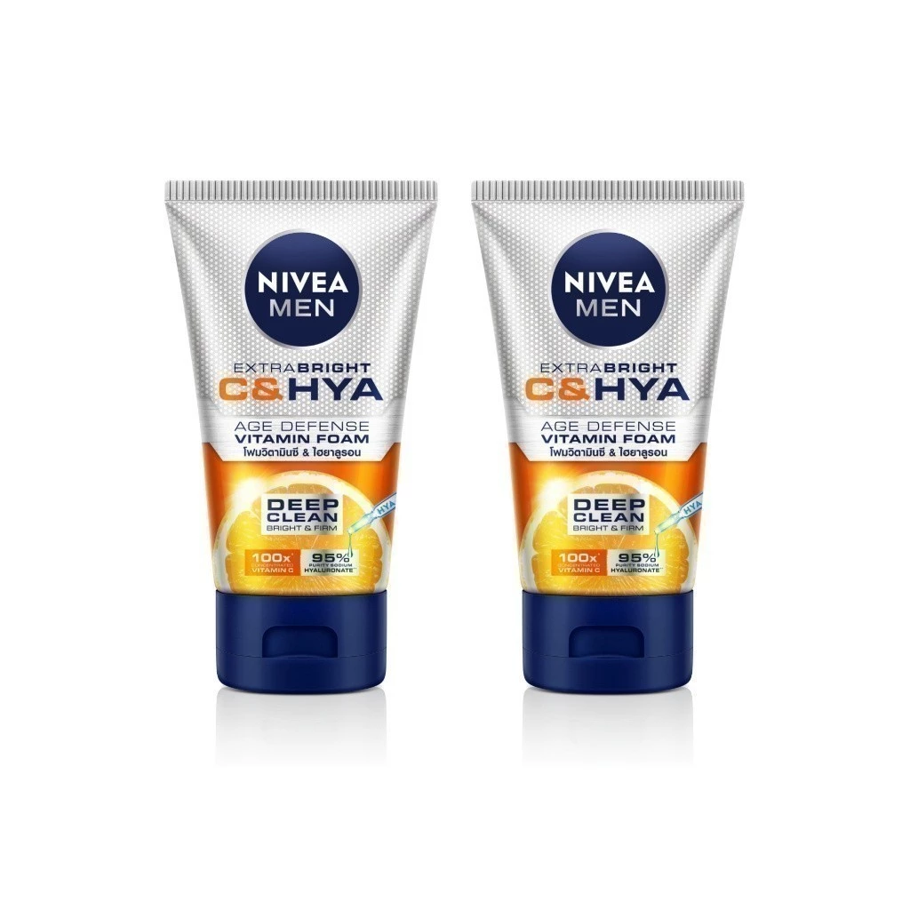 นีเวีย เมน เอ็กซ์ตร้า ไบรท์ ซี แอนด์ ไฮยา เอจ ดีเฟนซ์ วิตามิน วอช 100 กรัม 2 ชิ้น NIVEA thumbnail 8