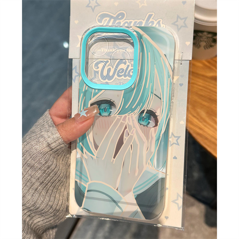 🎵【อะนิเมะ】เคส iPhone 17 16 15 14 Pro Max/13 Pro/12 ลายHatsune Miku ✨ วัสดุมันวาว+พิมพ์ลายคมชัด 💙 แฟนคลับห้ามพลาด!
