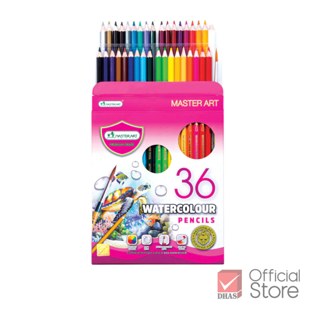 Master Art สีไม้ สีไม้ระบายน้ำ 36 สี จำนวน 1 กล่อง