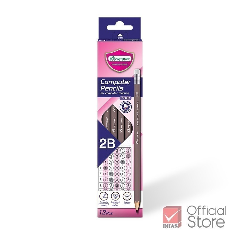 Master Art ดินสอ ดินสอดำ ดินสอ 2b 12 แท่ง TH21 จำนวน 1 กล่อง