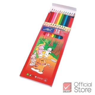Elfen สีไม้ ดินสอสีไม้ 12 สี แท่งยาว ระบายลื่น – จำนวน 1 กล่อง