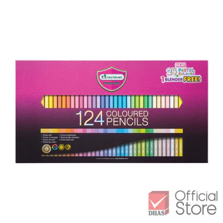 Master Art สีไม้ 124 สี รุ่นใหม่ (แท่งยาว) เฉดสีธรรมชาติ - 1 กล่อง
