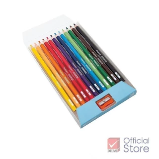 Elephant สีไม้ ดินสอสีไม้ แท่งยาว พรีเมี่ยม 4.0 12 สี จำนวน 1 กล่อง