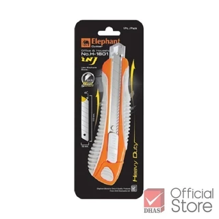 Elephant คัตเตอร์ มีดคัตเตอร์ Heavy Duty รุ่น H-1801 18 มม. 45° ใบมีด SK5 จำนวน 1 อัน