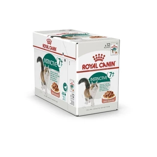 [12 ซอง] Royal Canin Instinctive 7+ Pouch Gravy อาหารเปียกแมวสูงวัย อายุ7ปีขึ้นไป (เกรวี่,Wet Cat Food,โรยัล คานิน)