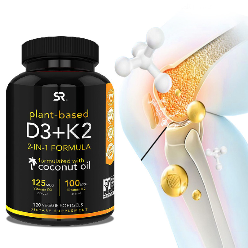 Pslalae Premium Vitamin K2 + D3 Liquid Softgels พร้อม MenaQ7® K2 MK-7 & VegaDELight™ D3, การสนับสนุนสุขภาพกระดูกและหัวใจ, สูตรจากพืช