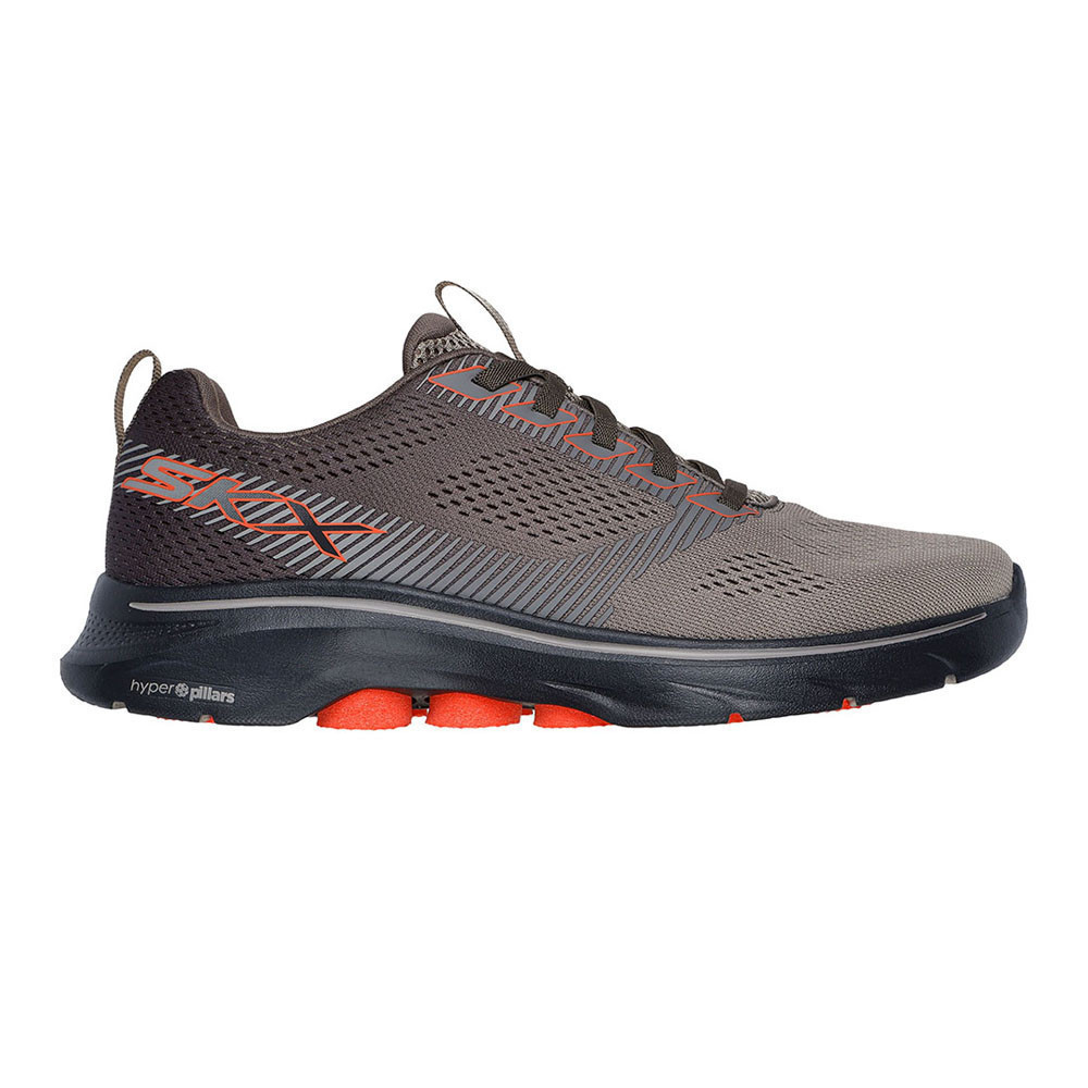 Skechers สเก็ตเชอร์ส รองเท้าผู้ชาย Men GOwalk 7 GOwalk Shoes - 216559-BRBK - Air-Cooled Goga Mat