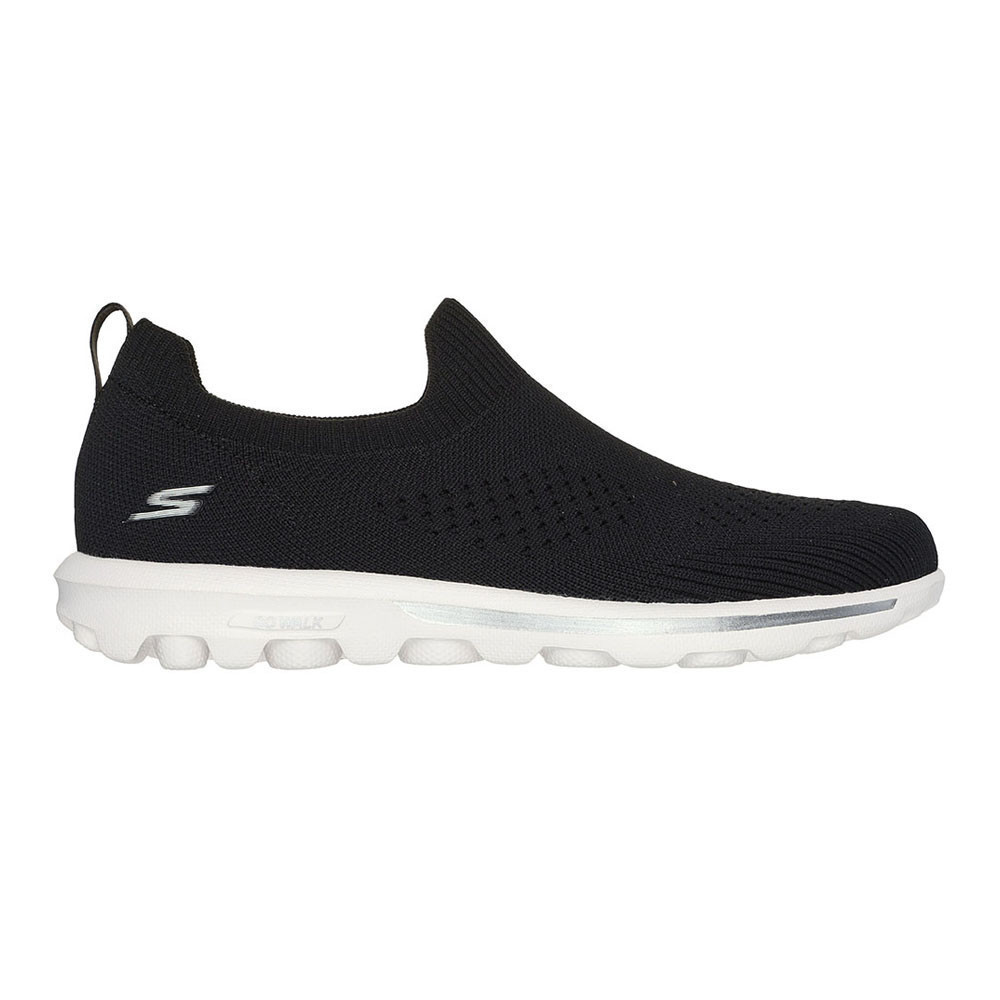 Skechers สเก็ตเชอร์ส รองเท้าผู้หญิง Women GOwalk Travel GOwalk Shoes - 124763-BKW - Air-Cooled Goga Mat