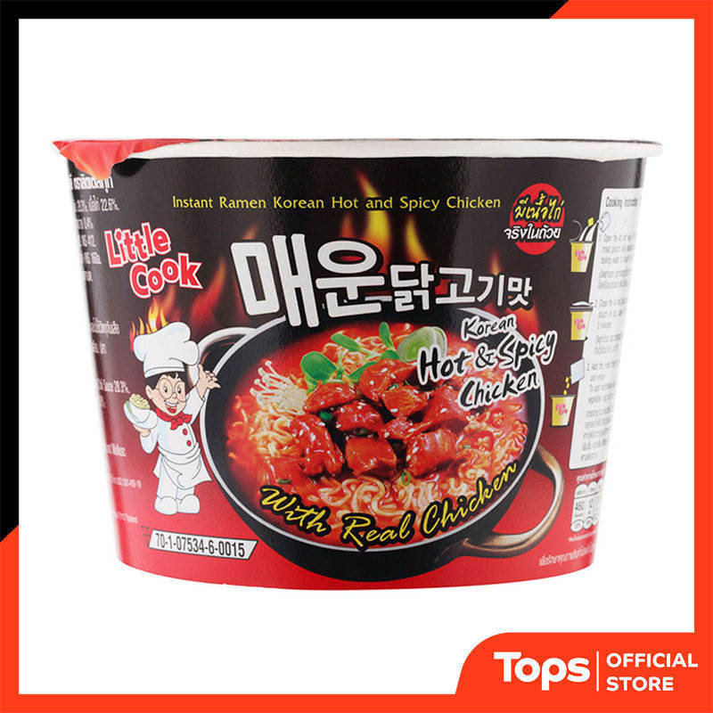 LITTLE COOK ลิตเติ้ลกุ๊กบะหมี่ราเมงสำเร็จรูปรสไก่เผ็ดเกาหลี 150กรัม [8852098706485]