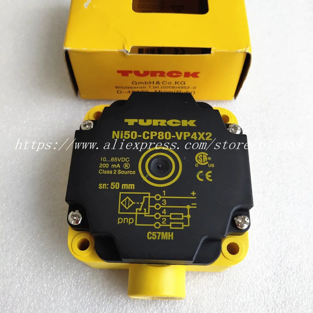NI50-CP80-VP4X2  NI50-CP80-VN4X2 เซ็นเซอร์สวิตช์ใกล้เคียง Turck ใหม่คุณภาพสูง