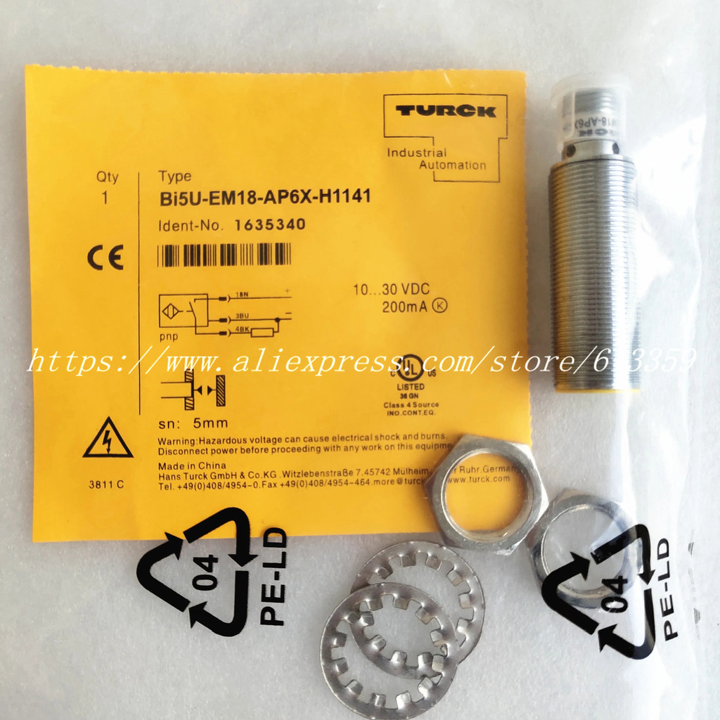 BI5U-EM18-AP6X-H1141 M18 PNP NO เซ็นเซอร์สวิตช์ความใกล้ชิด ใหม่ คุณภาพสูง