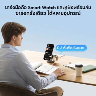 VINKO R1 Ultra แท่นชาร์จไร้สาย 4-in-1 Qi2 25W ชาร์จเร็ว รองรับ iPhone Samsung Apple Watch AirPods Wireless Charger