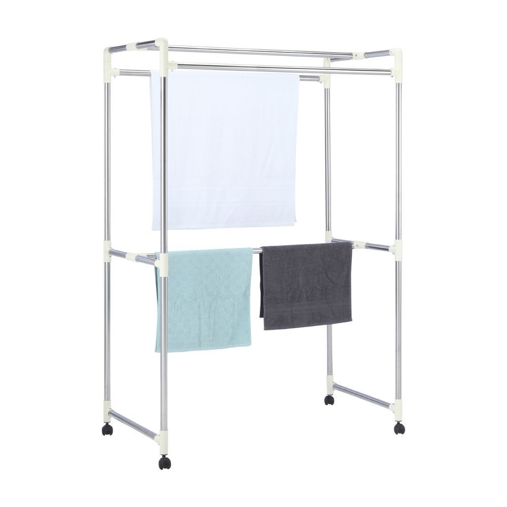 HomeHuk ราวตากผ้าสแตนเลส รุ่นมินิไจแอนท์ - สีเทา