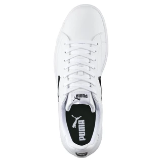PUMA BASICS - รองเท้าผ้าใบทำจากหนัง Smash Cat สีขาว - 36294503
