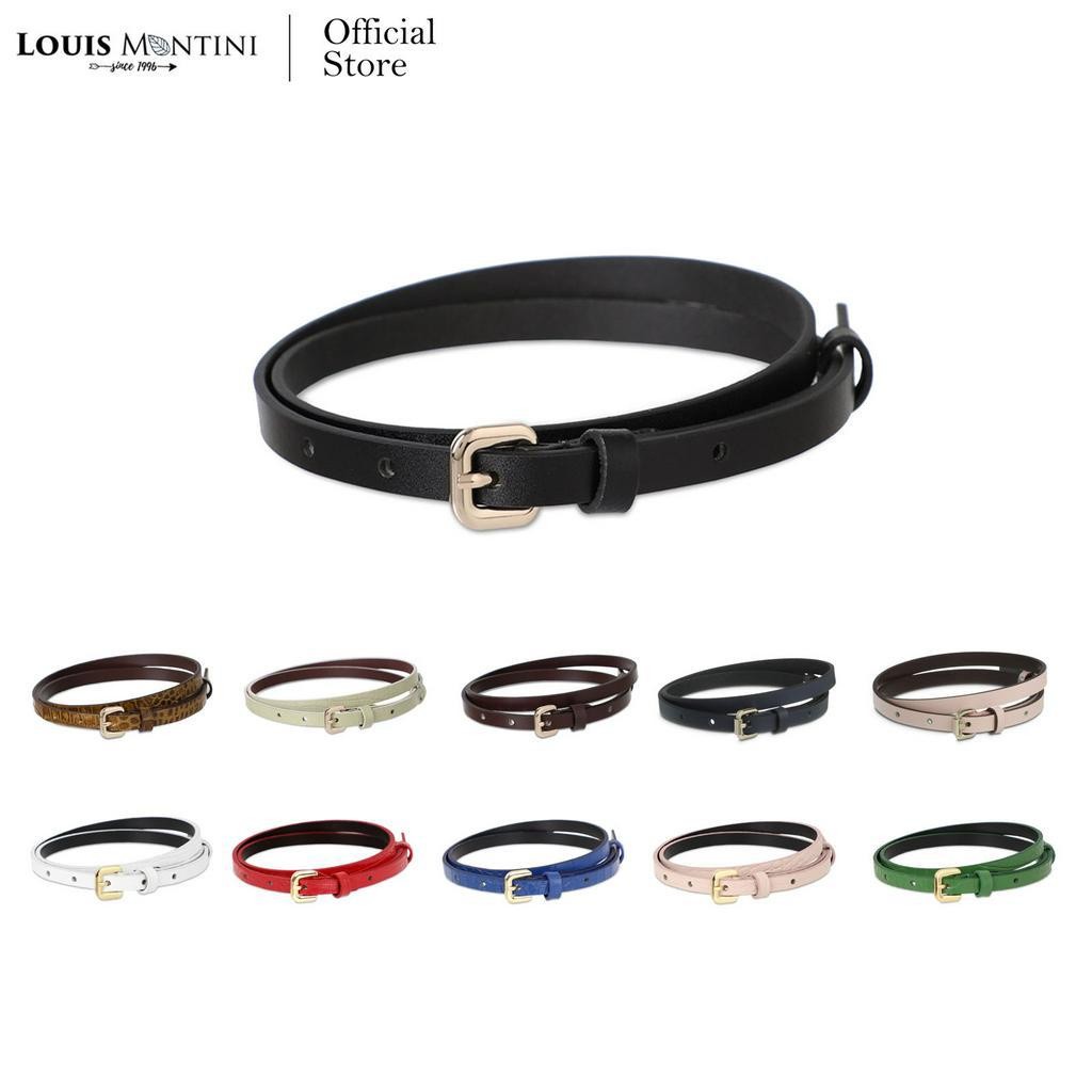 Louis Montini (Miranda) Women's belt เข็มขัดผู้หญิง หนังวัวแท้ เข็มขัดแฟชั่น MGW132