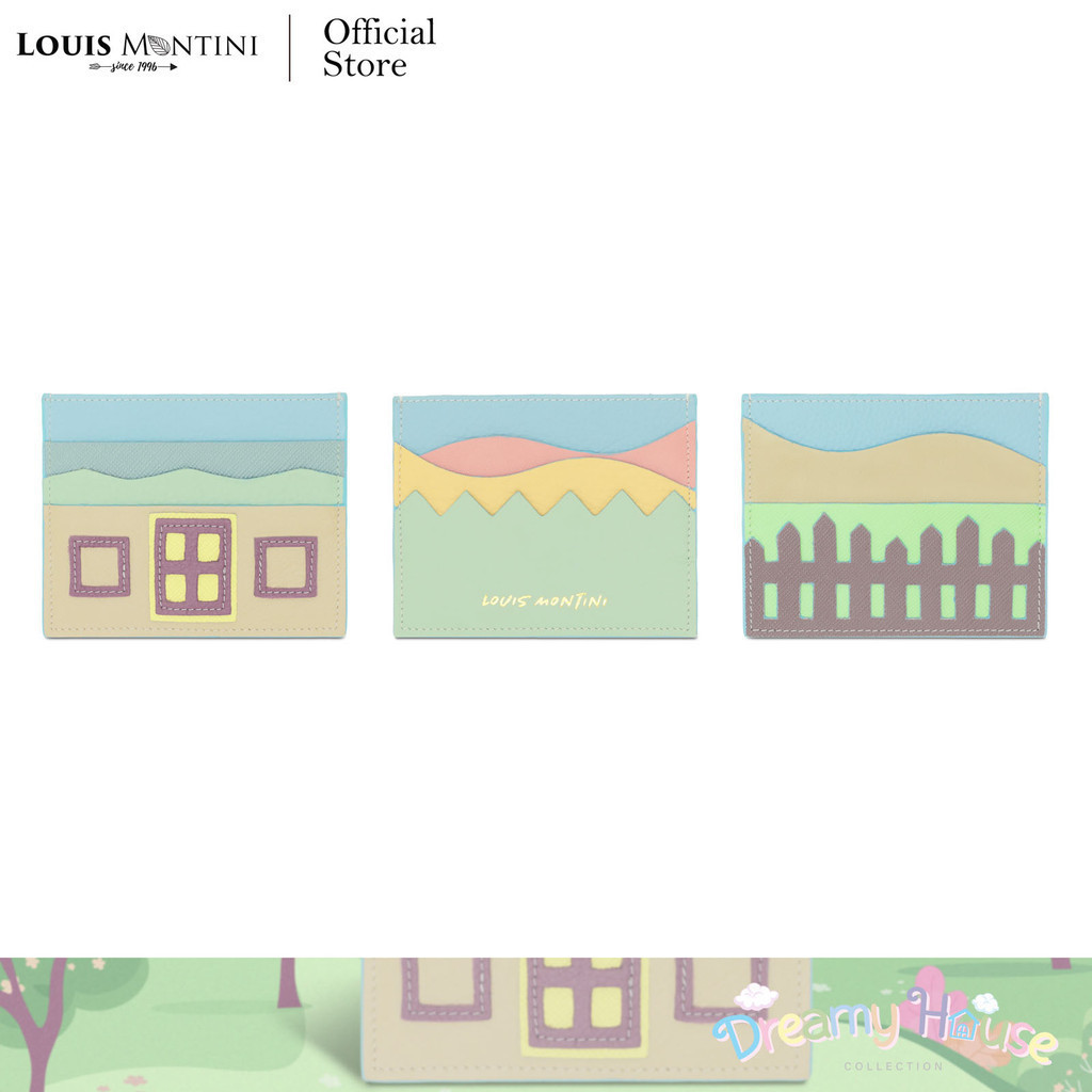 Louis Montini (Dreamy House) กระเป๋าใส่บัตรเครดิต หนังวัวแท้ WK33