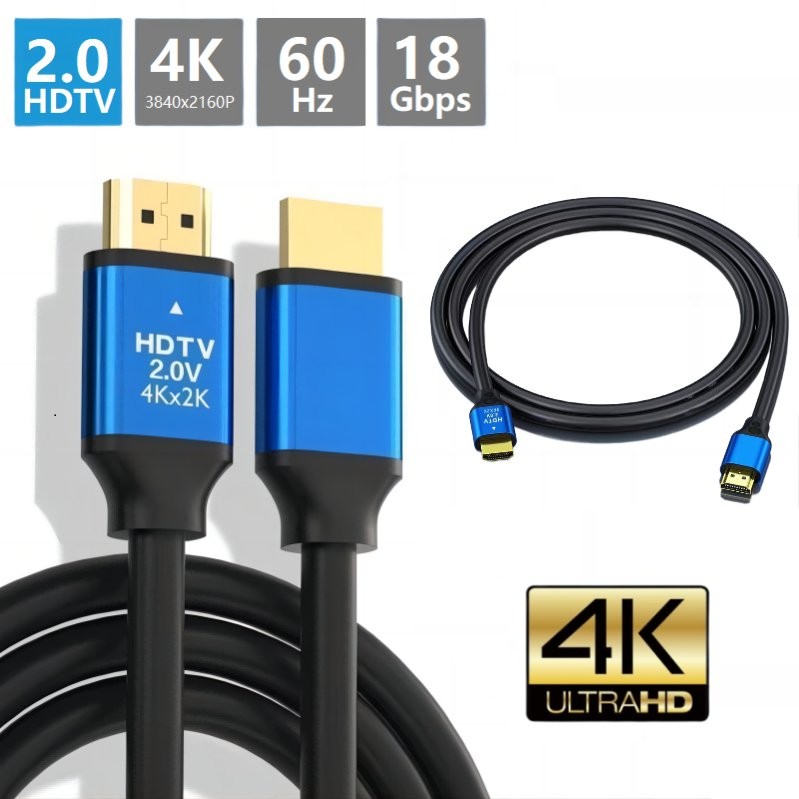 สาย HDMI 2.0 4K 18Gbps 60Hz UHD 1.2-5 เมตร สายสัญญาณ สำหรับ PS4 PS5 Xbox แล็ปท็อป Mom's Super Shop