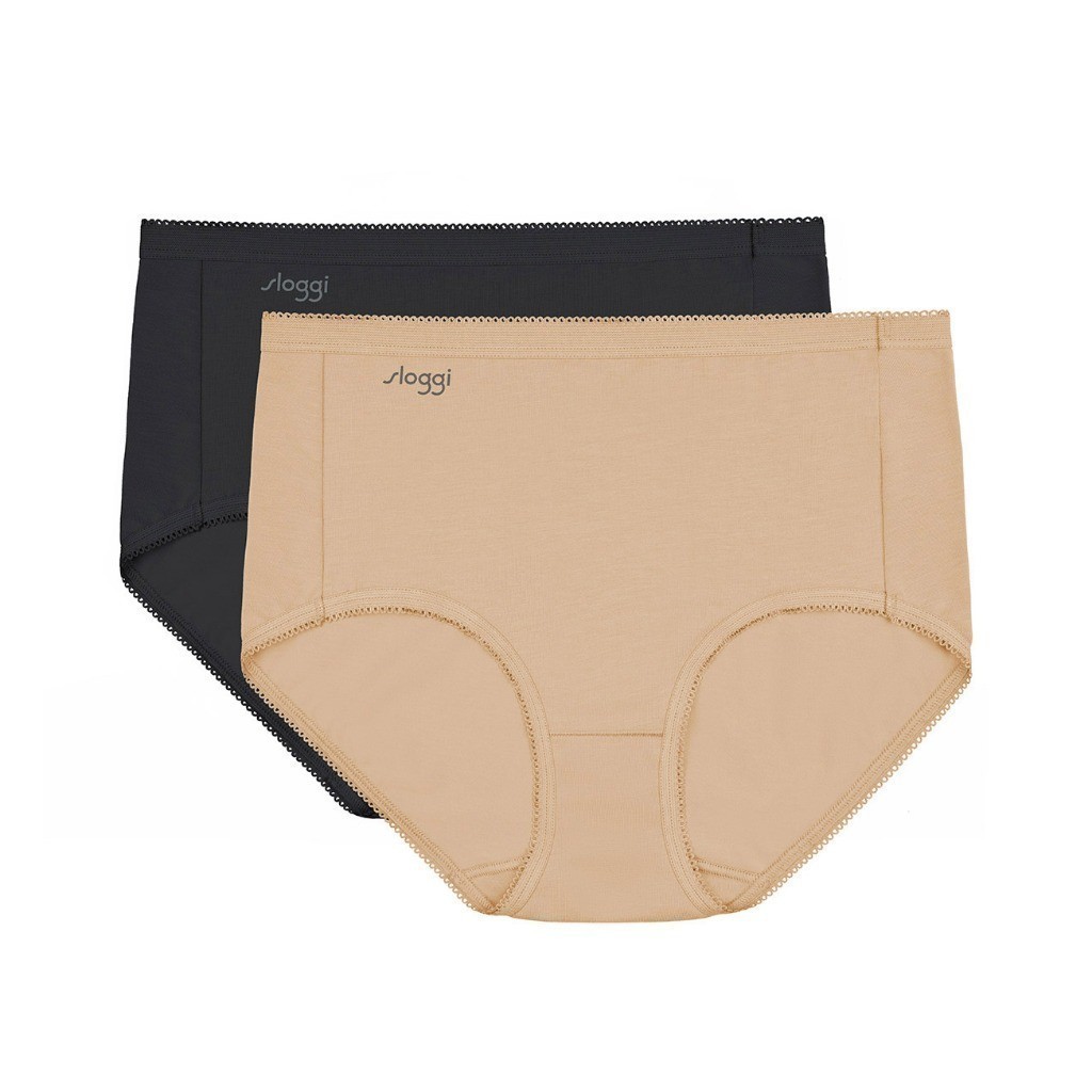 sloggi กางเกงในเนื้อผ้าคอตตอนรูปแบบแม็กซี่ จำนวน 2ชิ้นใน1แพ็ค รุ่น sloggiComfort care Maxi2 2P R รหั