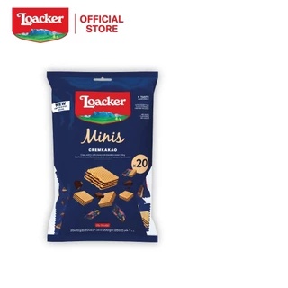 ล็อคเกอร์ มินิส์ ครีมคาเคา (เวเฟอร์สอดไส้ครีมรสช็อกโกแลต) 200 กรัม / Loacker Minis Cremkakao 200 g