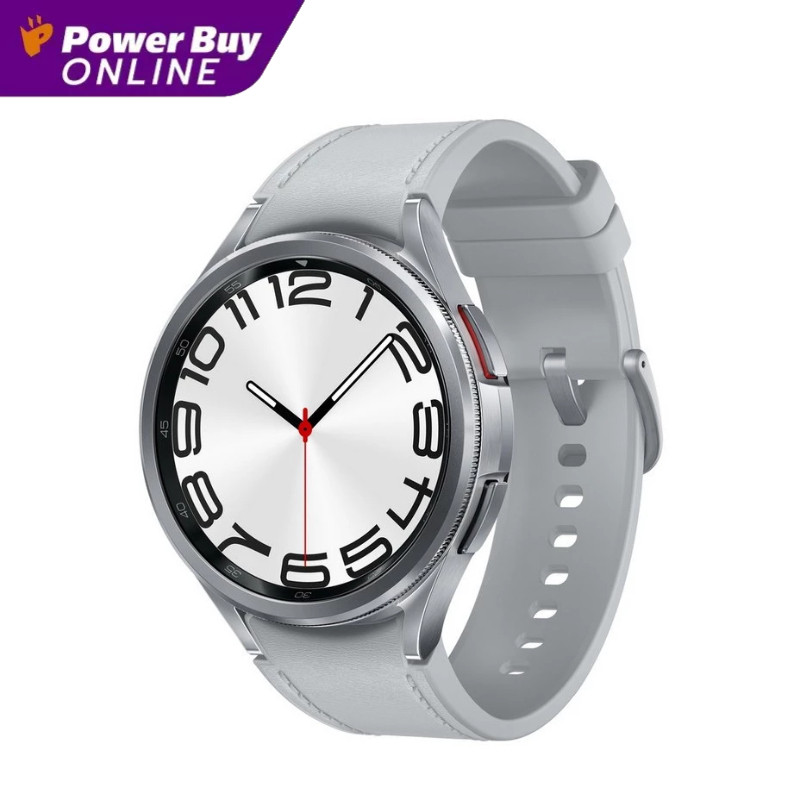 SAMSUNG Galaxy Watch6 Classic สมาร์ทวอทช์ (47mm., ตัวเรือนสี Silver, สายสี Silver) รุ่น SM-R960NZKAA