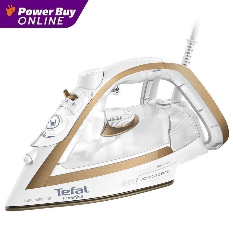 Tefal Puregliss เตารีดไอน้ำ (2900 วัตต์, สีขาว) รุ่น FV8042