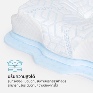 TEMPSoft หมอนGadget 3D ORTHOPEDICS Memory Foam Deep Sleep Pillow รองรับต้นคอ หลับลึกจริง