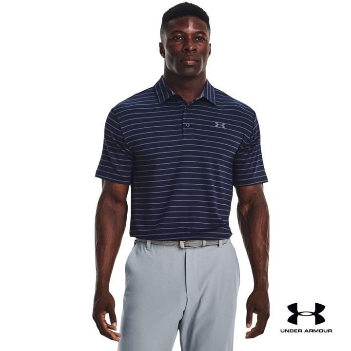 Under Armour เสื้อโปโล UA Playoff Core Stripe สำหรับผู้ชาย