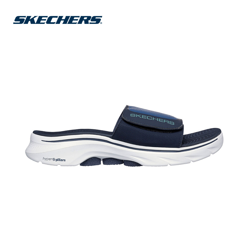 Skechers สเก็ตเชอร์ส รองเท้าแตะผู้ชาย Men GOwalk 7 Sandal On-the-GO Sandals Shoes - 229296-NVY