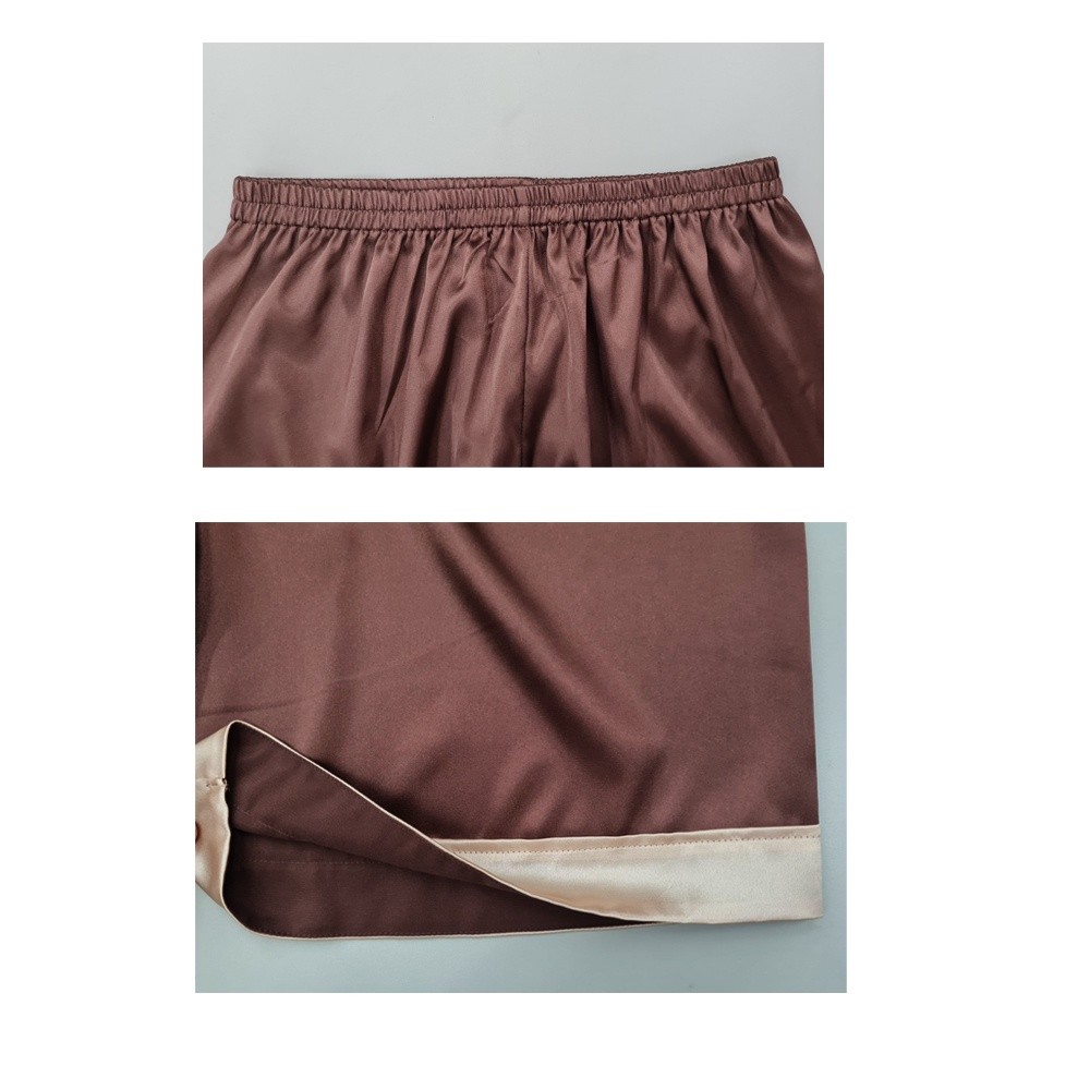 Parada ชุดนอน CW9506  PAJAMA  ของแท้ มาใหม่ สำหรับผู้หญิง  เสื้อแขนสั้น+กางเกงขาสั้น ผ้าซาติน บางเบา สวมใส่สบาย - รูปที่ 5