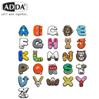 ADDA ตัวติดรองเท้า ลายการ์ตูน ตัวอักษรภาษาอังกฤษ A-Z รุ่น JB00A-Z